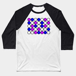 Abstract circle pattern grid with blue and purple colours - illustration Baseball T-Shirt